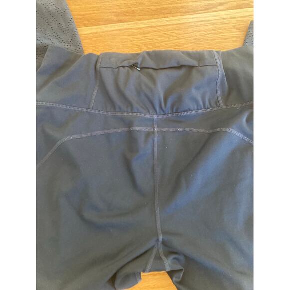 EUC Athleta High Rise Precision 7/8 Tight Leggings Black Mesh Cut Out L - Picture 10 of 13